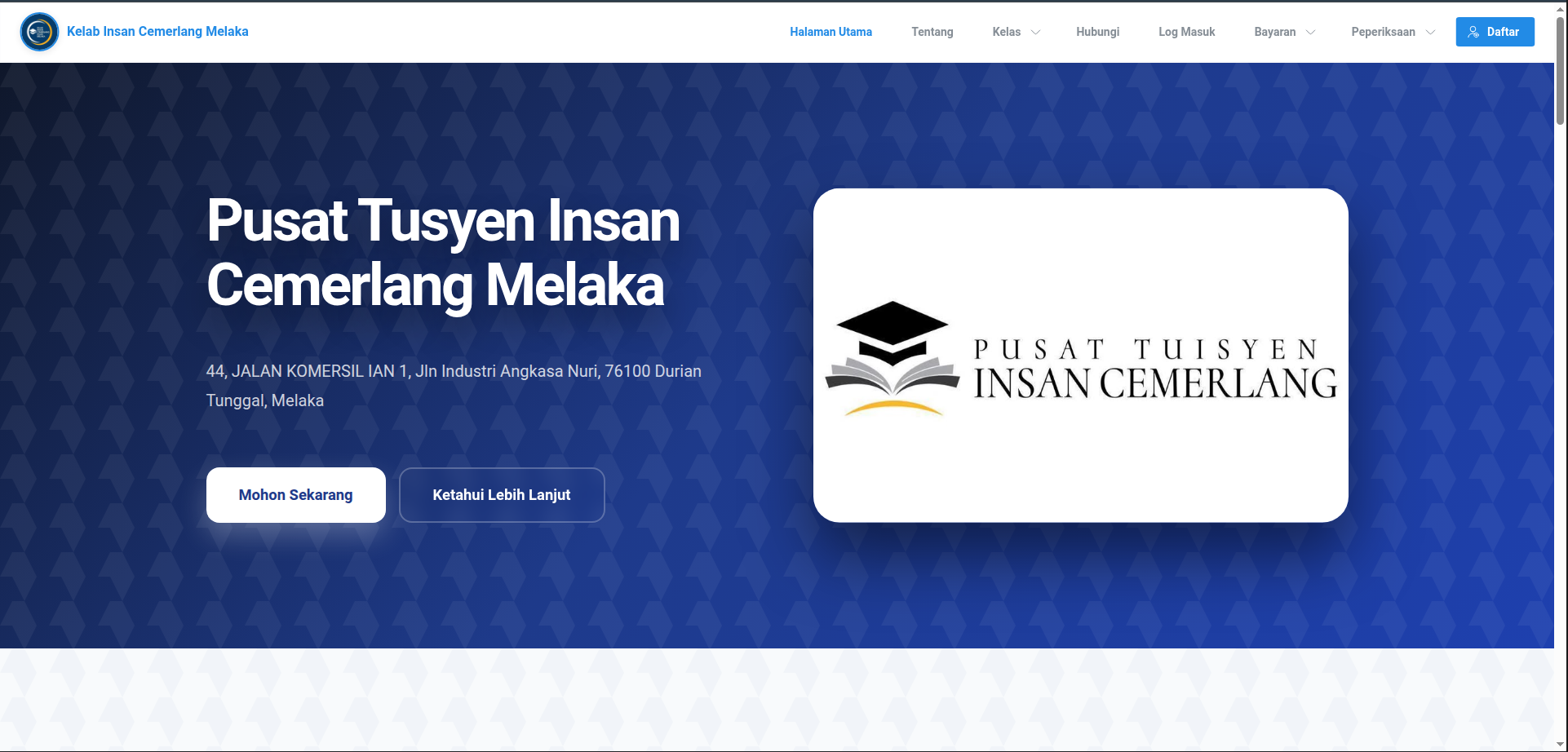 ICIM Kelab Insan Cemerlang Melaka homepage