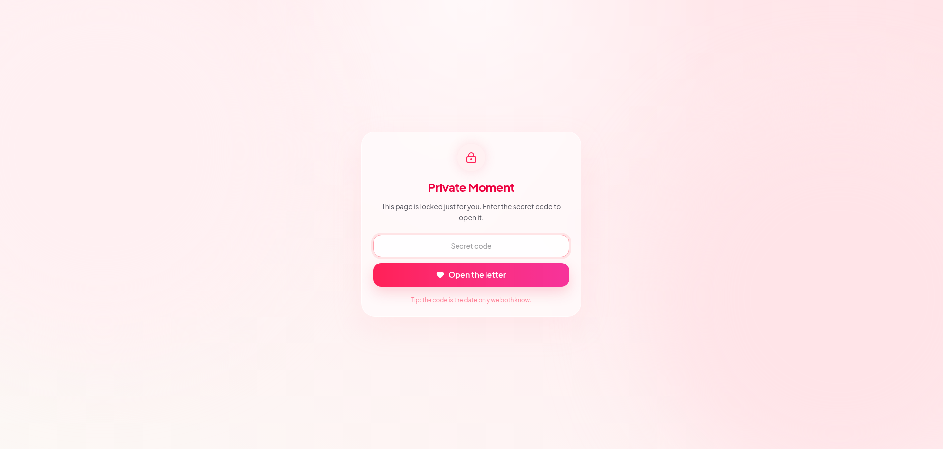 Second Chance interactive story micro-site lock screen
