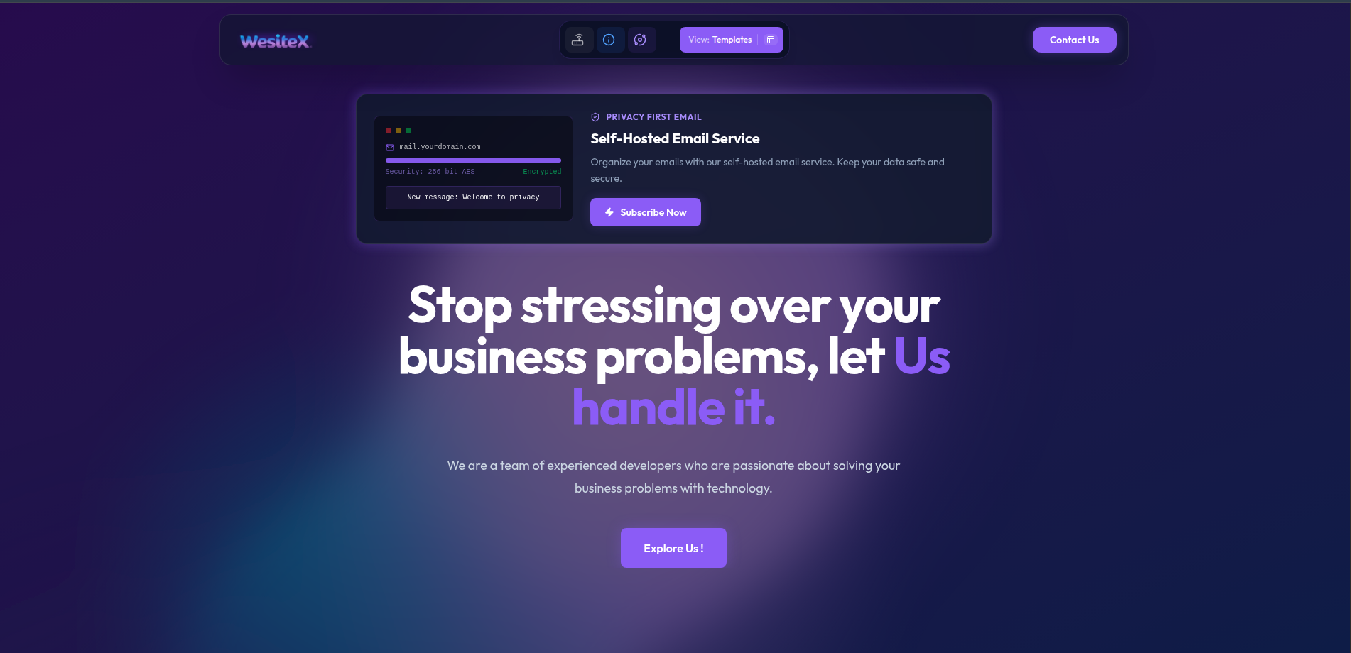 Wesitex company homepage